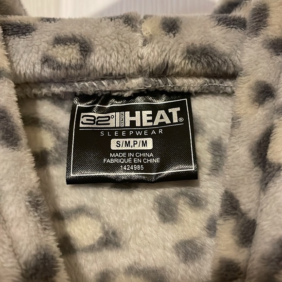 Super soft leopard fleece hoodie dress tunic - Picture 5 of 6